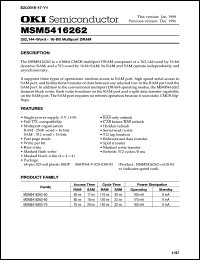 Click here to download MSM5416262-50 Datasheet