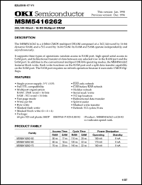 Click here to download MSM5416262 Datasheet