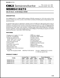 Click here to download MSM5416273-60GS-K Datasheet