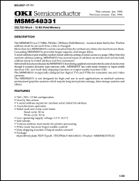 Click here to download MSM548331TS-K Datasheet