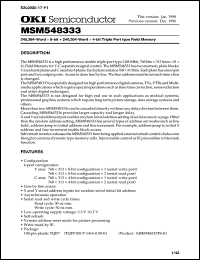 Click here to download MSM548333TS-K Datasheet