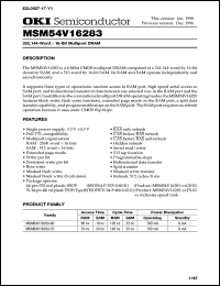 Click here to download MSM54V16283-60TS-K Datasheet