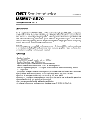 Click here to download MSM5718B70-53GS-K Datasheet
