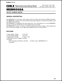 Click here to download MSM6568AV-Z Datasheet