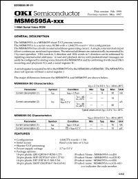 Click here to download MSM6595A-xxxGS-AK Datasheet