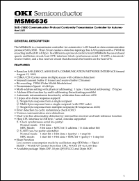 Click here to download MSM6636 Datasheet