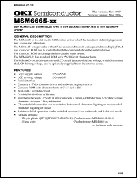 Click here to download MSM6665-01GS-K Datasheet