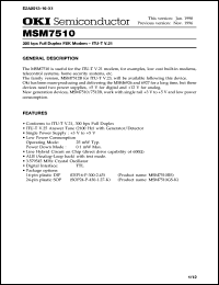 Click here to download MSM7510GS-K Datasheet