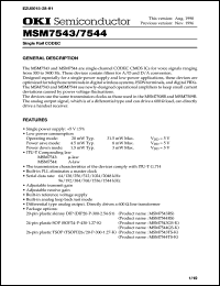 Click here to download MSM7544RS Datasheet