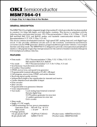 Click here to download MSM7564-01 Datasheet