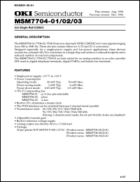 Click here to download MSM7704-01GS-K Datasheet
