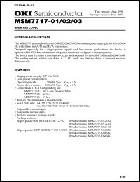 Click here to download MSM7717-01 Datasheet