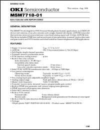 Click here to download MSM7718-01TS-K Datasheet