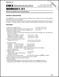 Click here to download MSM9201-01 Datasheet
