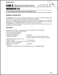 Click here to download MSM9810GS-BK Datasheet