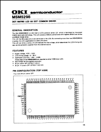 Click here to download MSM5298 Datasheet