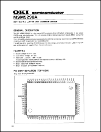 Click here to download MSM5298A Datasheet