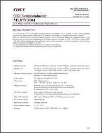 Click here to download ML87V3104 Datasheet