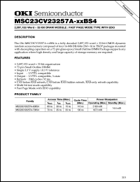 Click here to download MSC23CV23257A Datasheet