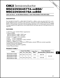 Click here to download MSC23V26457TA Datasheet