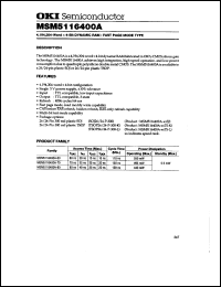 Click here to download MSM5116400A Datasheet