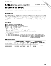 Click here to download MSM5116405C Datasheet