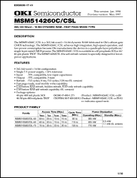 Click here to download MSM514260C Datasheet