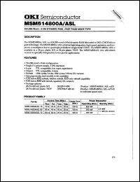 Click here to download MSM514800A-80 Datasheet