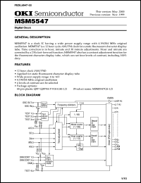 Click here to download MSM5547 Datasheet