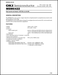 Click here to download MSM6422 Datasheet