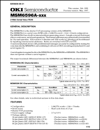 Click here to download MSM6596A Datasheet