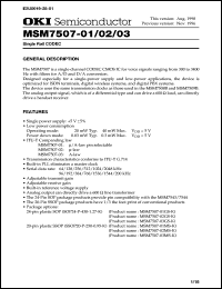 Click here to download MSM7507-03 Datasheet