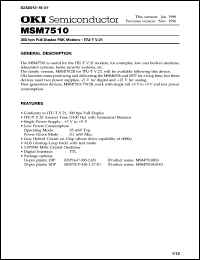 Click here to download MSM7510 Datasheet