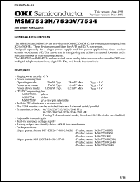 Click here to download MSM7533H Datasheet