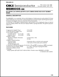 Click here to download MSM9005 Datasheet