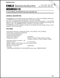 Click here to download MSM9810 Datasheet