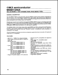 Click here to download MSM41256-10RS Datasheet