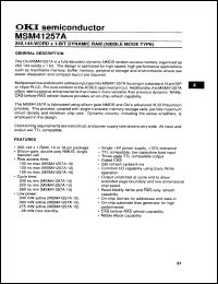 Click here to download MSM41257A12AS Datasheet