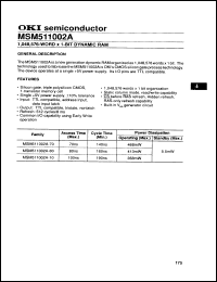 Click here to download MSM511002A8AZS Datasheet