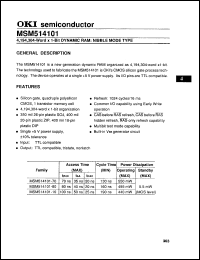 Click here to download MSM514101-80ZS Datasheet