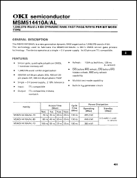Click here to download MSM514410A70JS Datasheet