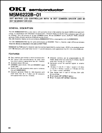 Click here to download MSM6222B01GS Datasheet