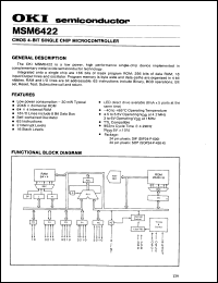 Click here to download MSM6422GS-K Datasheet