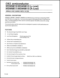 Click here to download MSM6810AS Datasheet