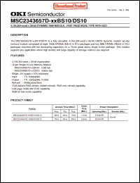 Click here to download MSC2343657D-70BS10 Datasheet