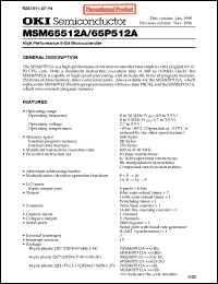 Click here to download MSM65512A-XXXRS Datasheet