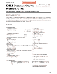 Click here to download MSM6577-XXGS-K Datasheet