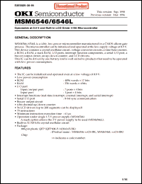 Click here to download MSM6546L-XXGS-BK Datasheet