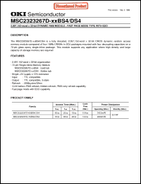 Click here to download MSC2323267D-70BS4 Datasheet