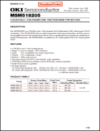 Click here to download MSM518205-80SJ Datasheet